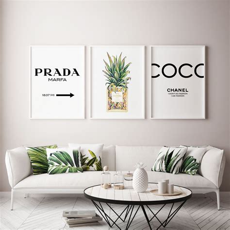 chanel pineapple print uk|Chanel wall art prints.